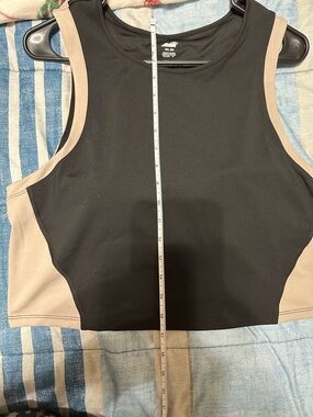 Avia Black and Tan Colorblock Performance Bra